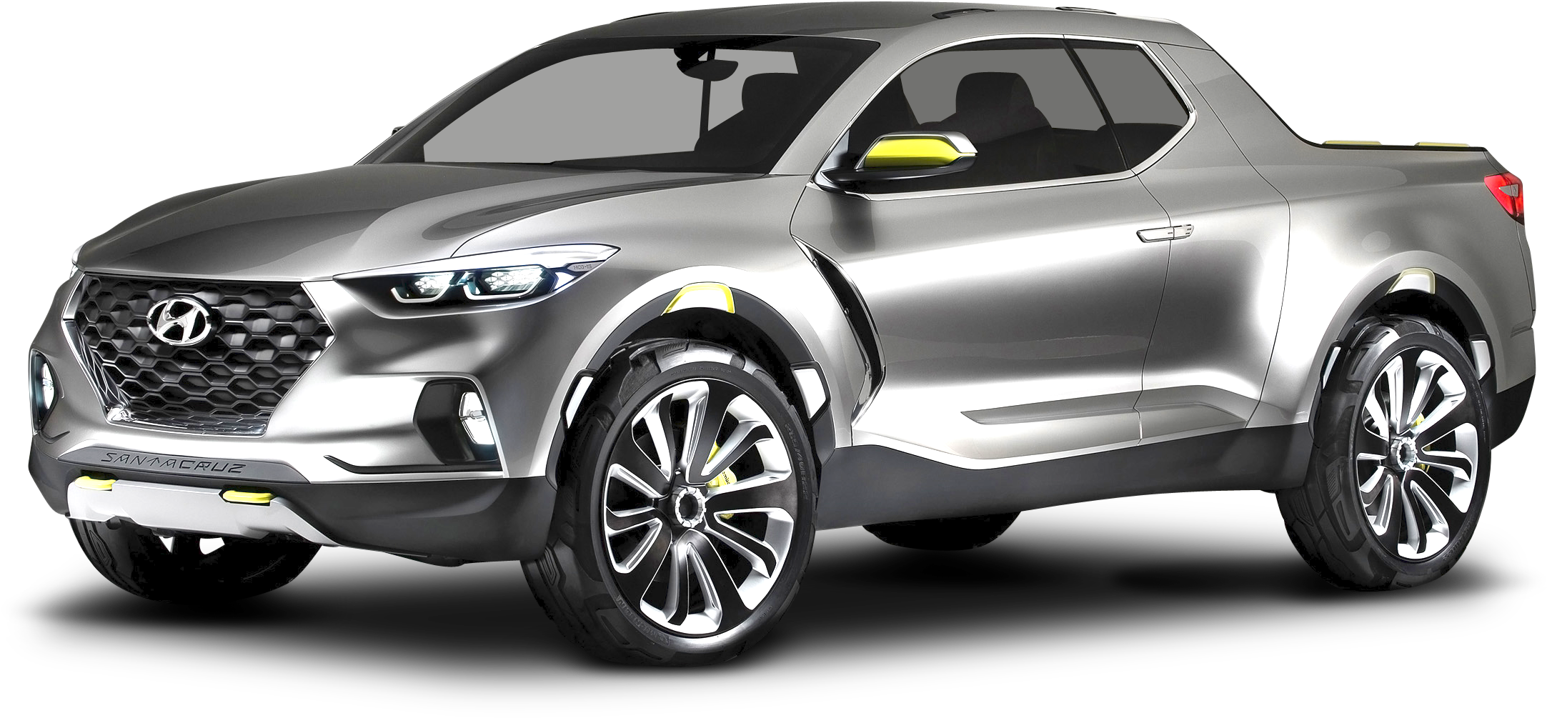 Silver Hyundai Santa Cruz Crossover Car Png Image - Hyundai Santa Cruz Png (2294x1121), Png Download