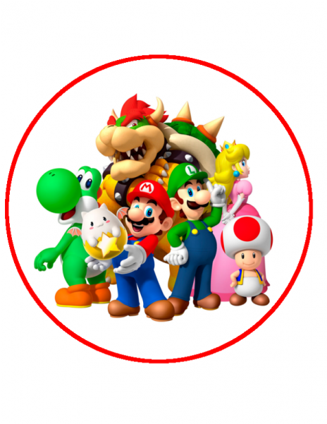 Mario Bros Gang Cake Topper - Super Mario Bros (600x600), Png Download