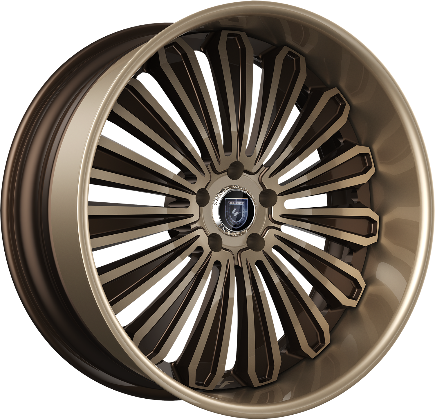 Brown And Champagne Finish - Lexani Wheels (1500x1450), Png Download