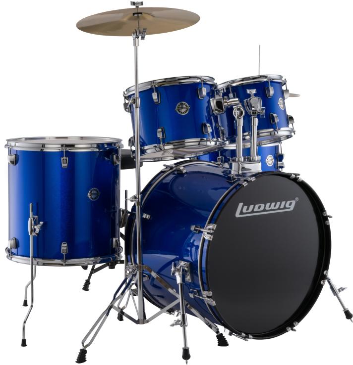 Ludwig Best Drum Kit - Blue Ludwig Drum Kit (1050x788), Png Download