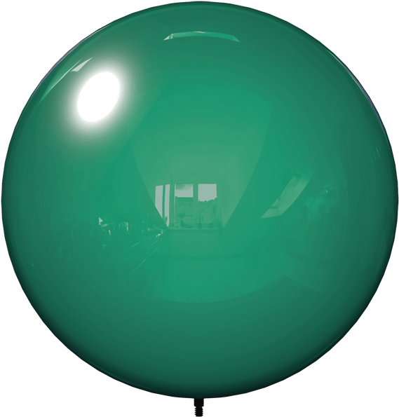18" Dark Green Balloon Bobber Duraballoon Replacement - Balloon (480x480), Png Download