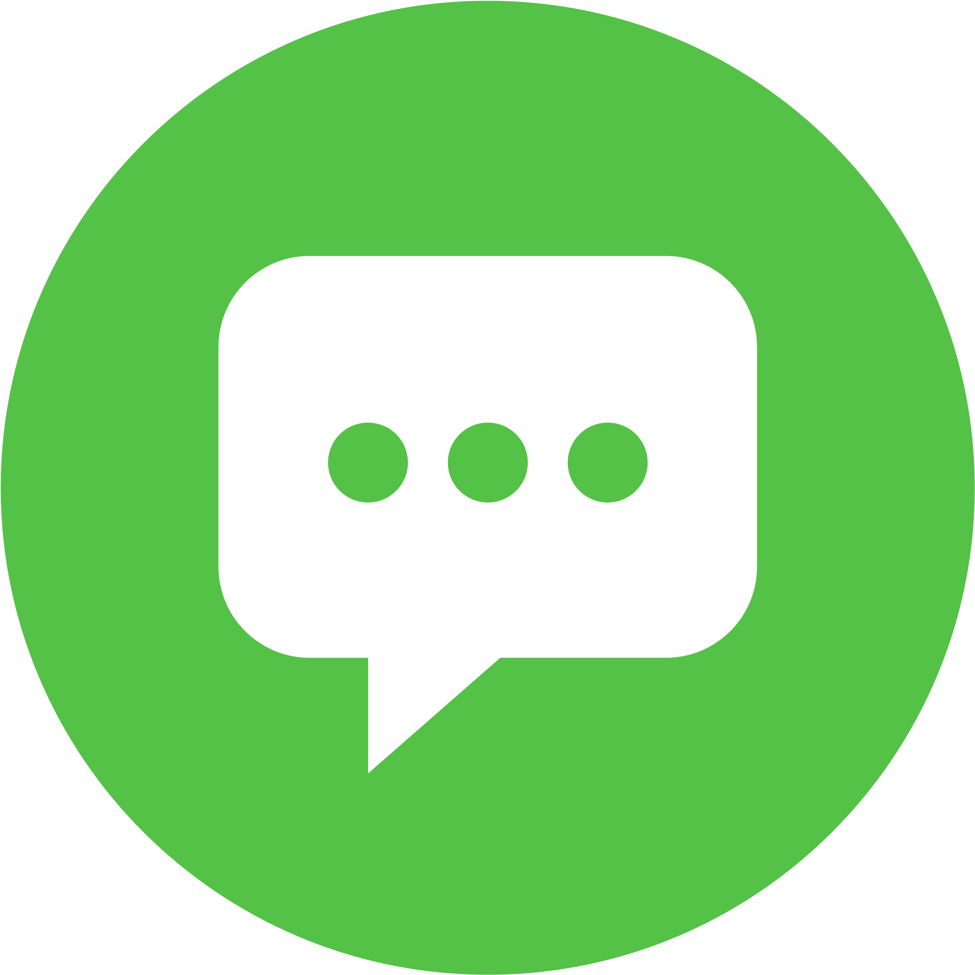 Balloon Svg Green - Icon Line Messenger Png (2000x2000), Png Download