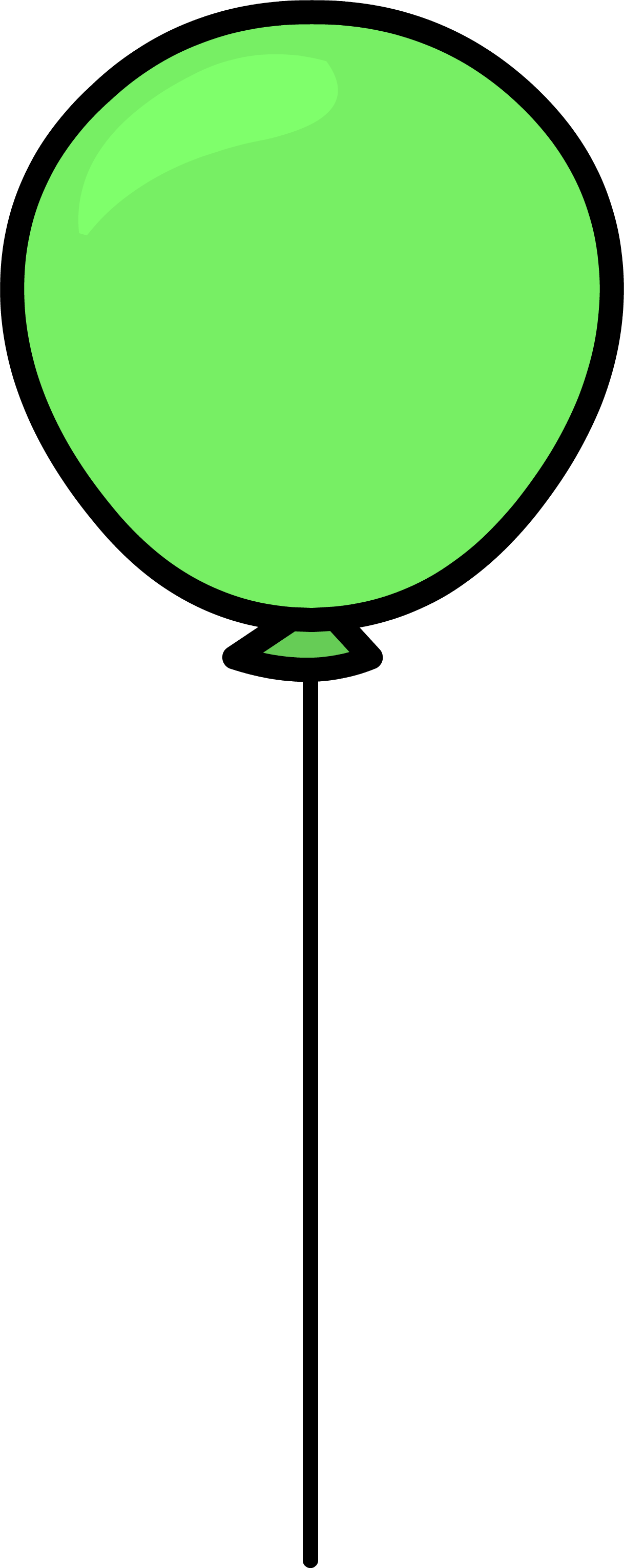 Green Balloon Sprite 006 - Wiki (1218x3059), Png Download
