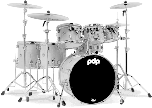 Pdp Pdcm2217scb 7-piece Drum Kit Satin Charcoal Burst - Pdp Concept Maple Shell Pack - 7-piece - Natural Lacquer (520x376), Png Download