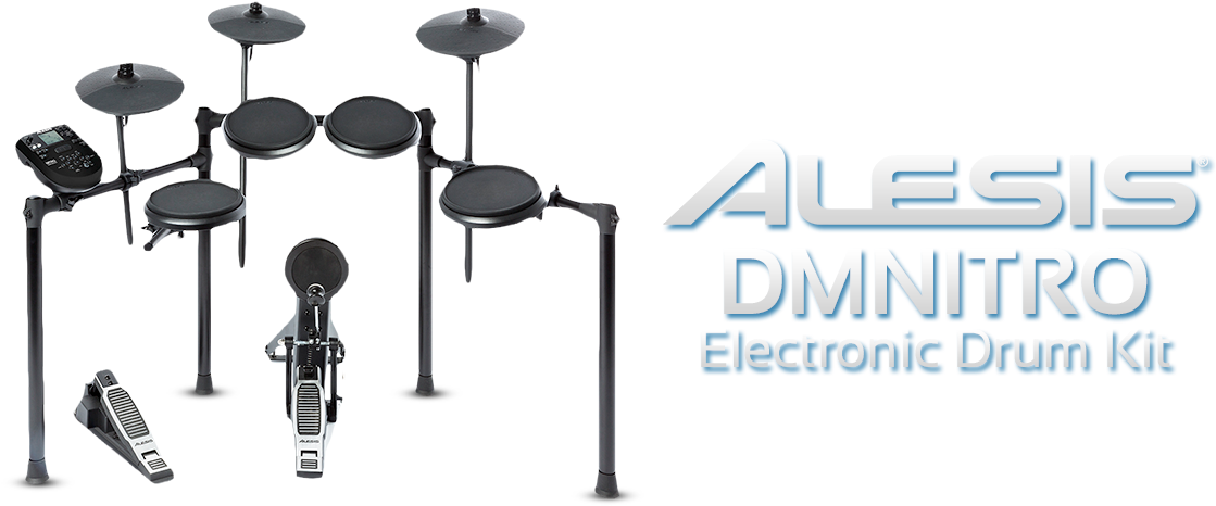 Alesis Dmnitro - Alesis Nitro 8-piece Electronic Drum Kit (1170x500), Png Download