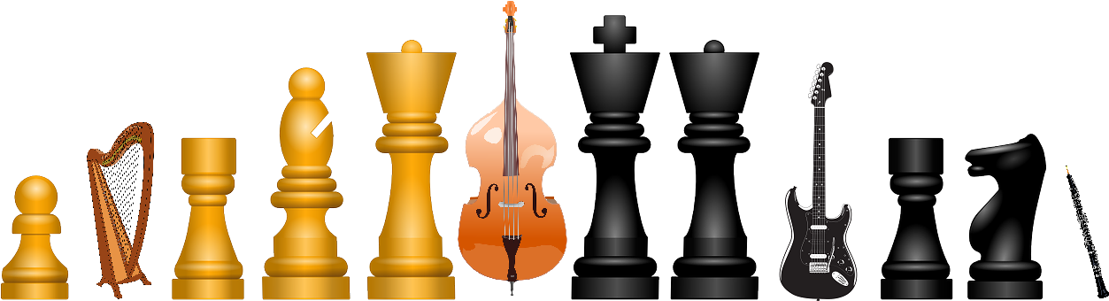 The Chess And Music Blog - Chess Pieces Ornament (oval) (1320x360), Png Download