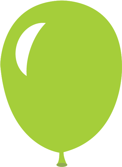Lime Balloon - Balloon (442x596), Png Download