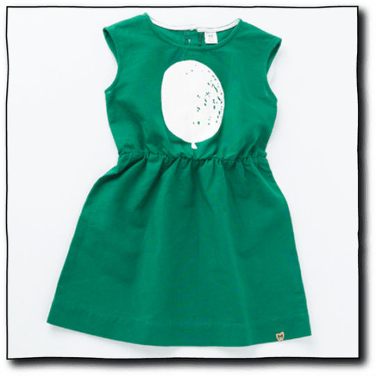 Milk Teeth Girls' Green Flying Balloon Dress - Dress (540x540), Png Download