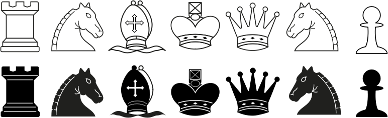 Medium Image - Chess Pieces Clipart Png (772x236), Png Download