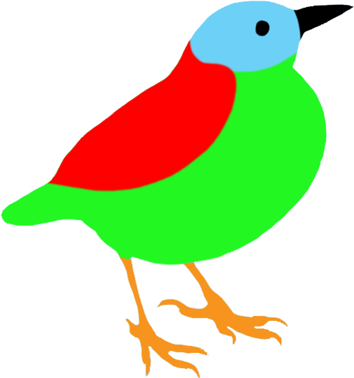 Colorful Drawings Of Birds - Colorful Birds In Art Clip (599x591), Png Download