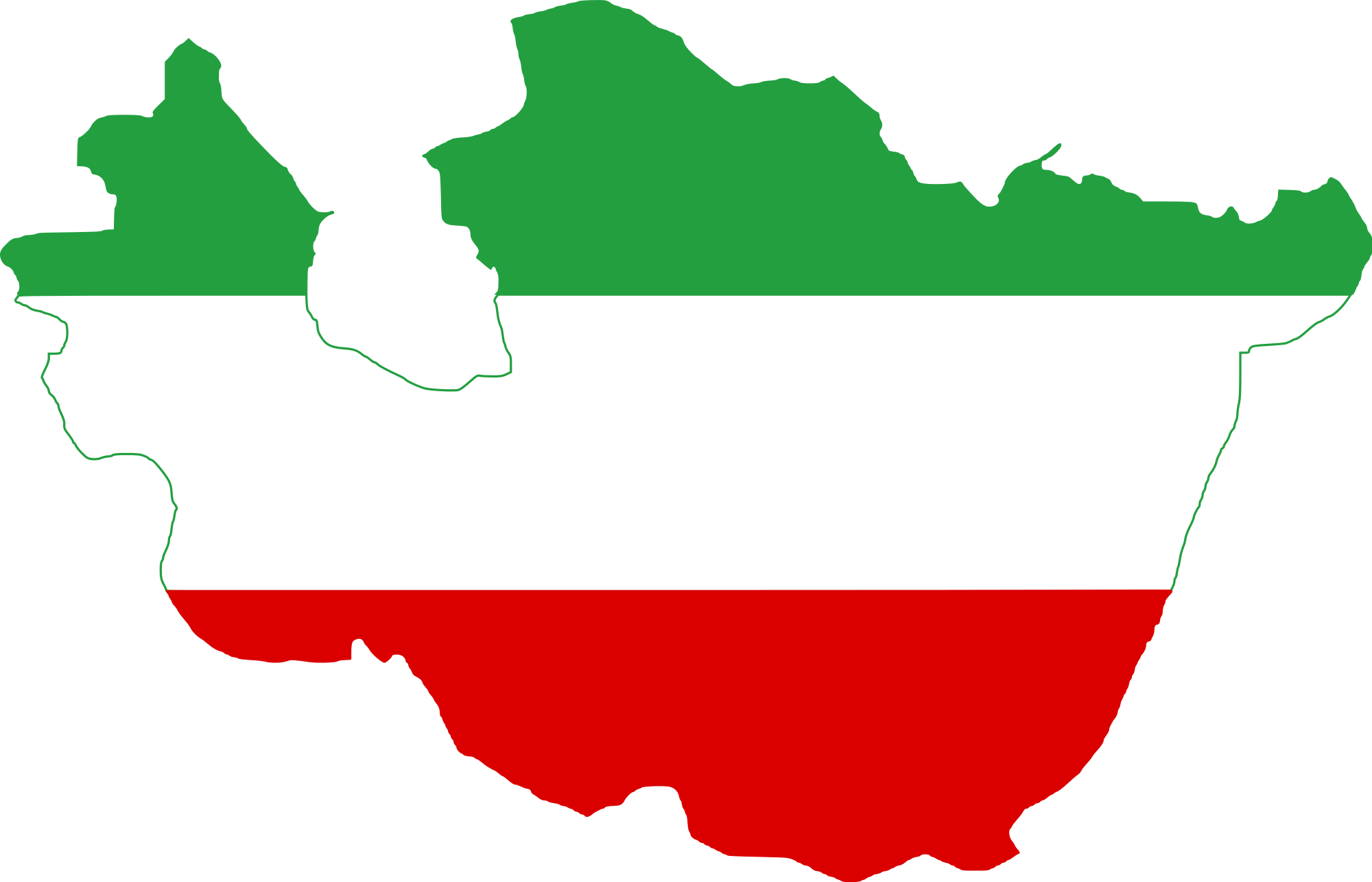 Open - Flag Map Of Iran (2000x1285), Png Download