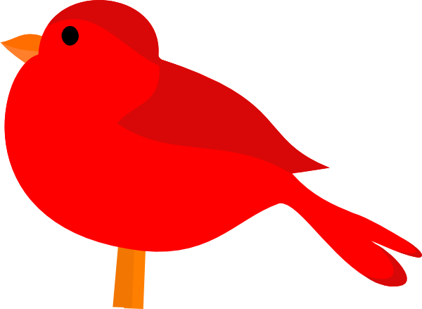 Red Bird Clip Art At Clker Com Vector Clip Art Online - Clip Art (600x439), Png Download