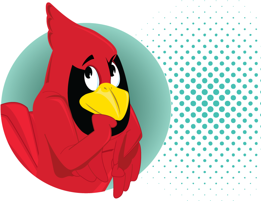 Reggie Redbird Thnking - デリータースクリーン Se-1034 (960x694), Png Download