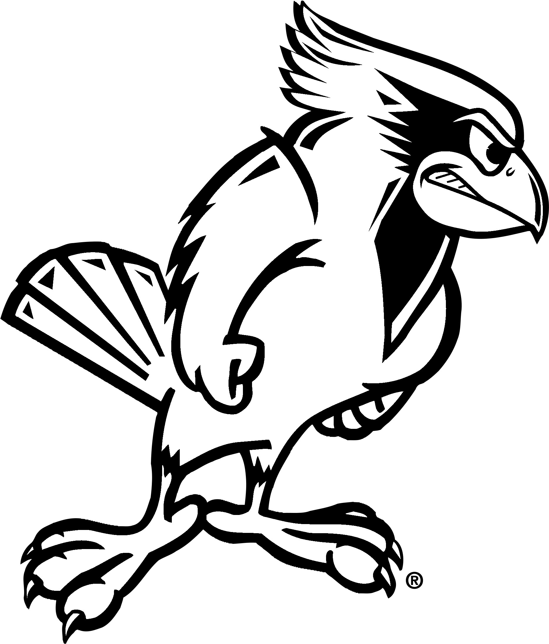 Illinois State Redbird Logo Black And White - Illinois State Redbirds (2400x2400), Png Download