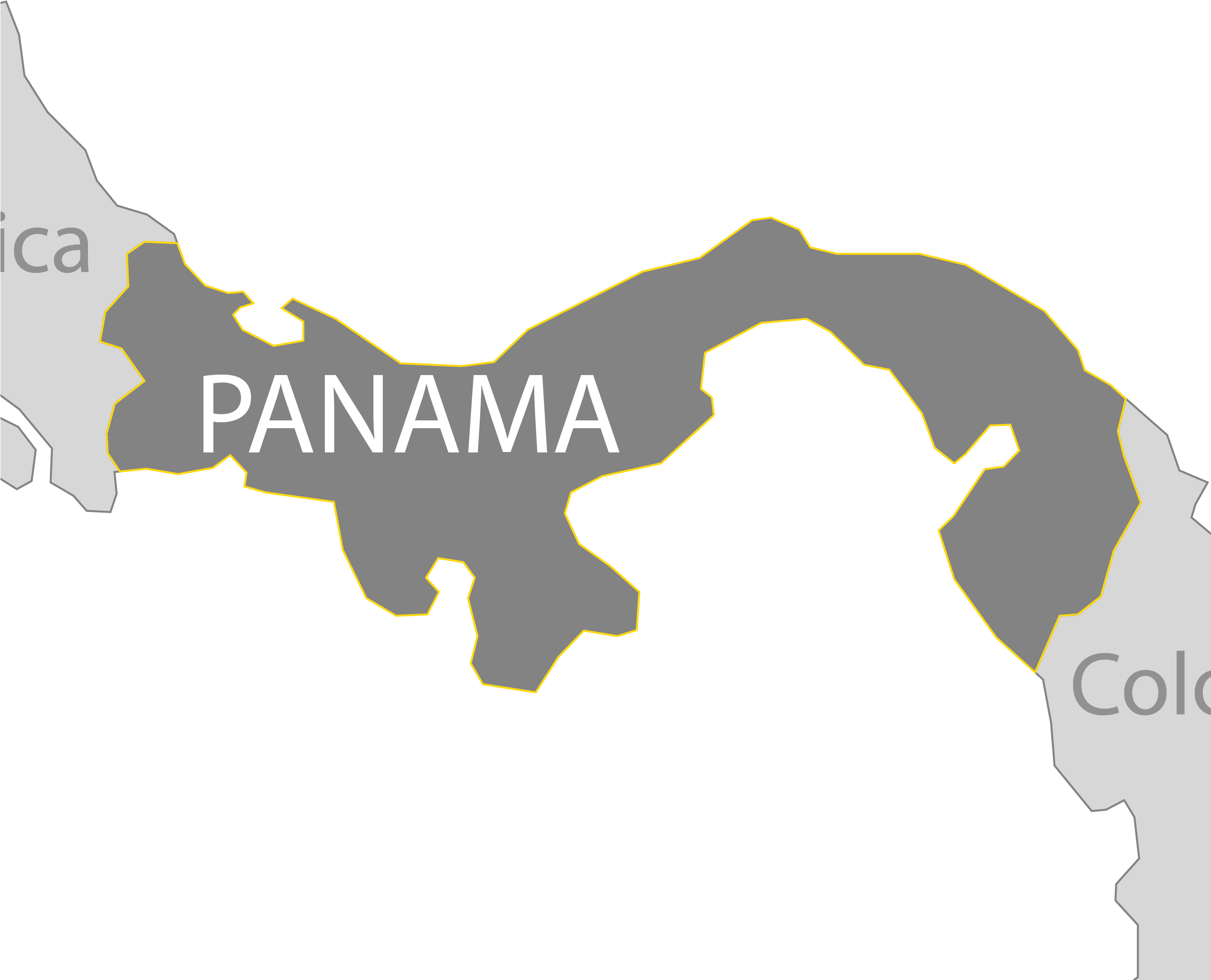 Overview - Panama Map Png (2642x2367), Png Download