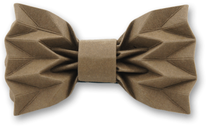 Origami In Olive Green Bow Tie - Bow Tie (595x595), Png Download