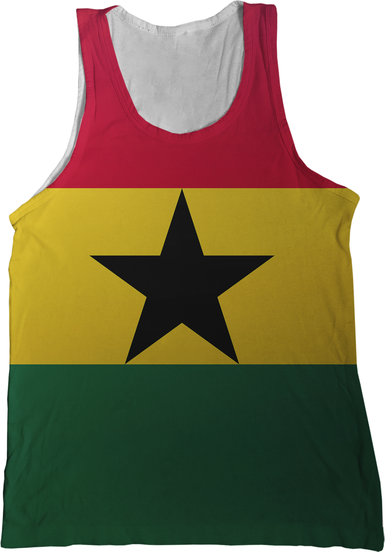 Ghana Flag Tank Top - Ghana Flag Png Icon (1296x1786), Png Download