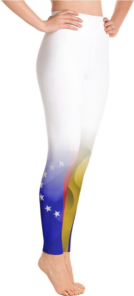 Women's White "organic Venezuela Flag" - Yoga Pants (1000x1000), Png Download