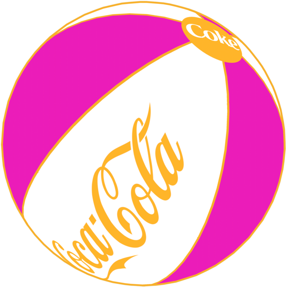 Beachball - 64 Oz Insulated Coca-cola Travel Mug (1000x1000), Png Download