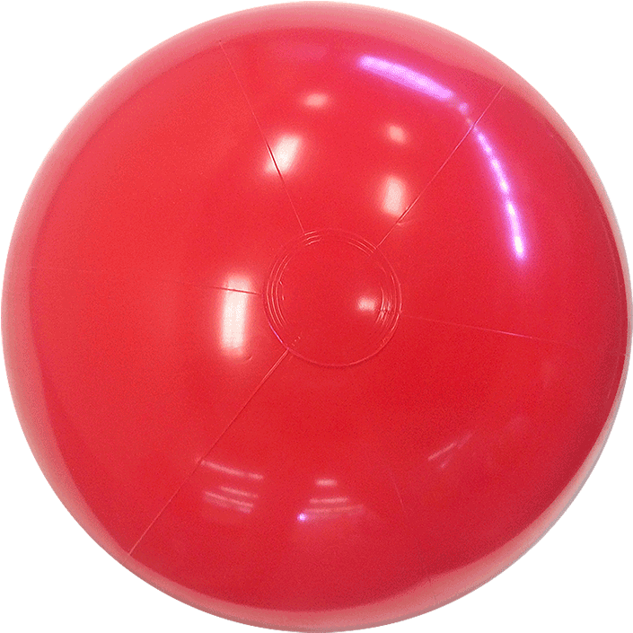 Beachballs - 24'' Solid Red Beach Ball (750x750), Png Download