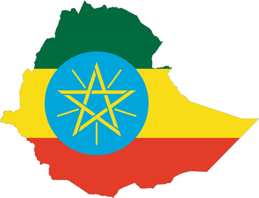 Ethiopia Flag Map Png (1024x788), Png Download