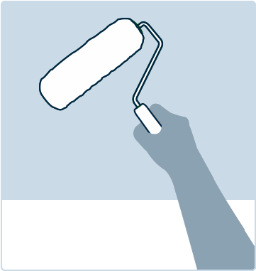 Applying With Roller And Brush - Illustration (760x380), Png Download