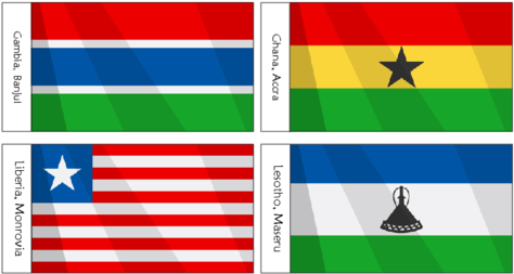 African Flags Printables For Kids Part - Lesotho Flag (500x386), Png Download