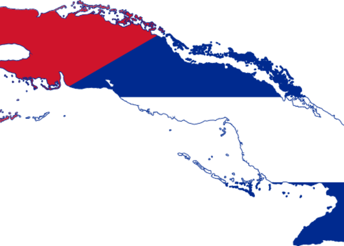 Cuba Mapa Bandera Png (700x500), Png Download