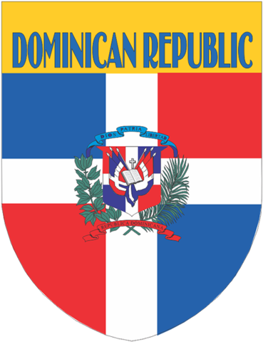 Flags Shield Style - Dominican Republic Car Auto Mini Banners (480x480), Png Download