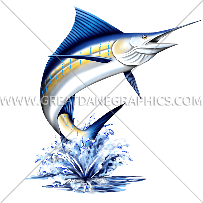 Production Ready Artwork For T-shirt Printing Picture - Marlin Fish Color (825x786), Png Download