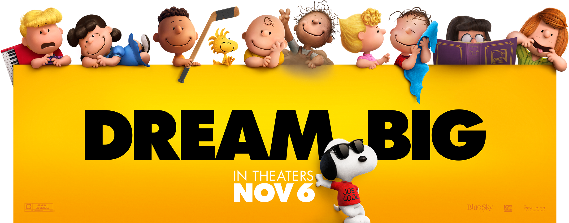The Peanuts Movie - Peanuts Movie Poster (2500x944), Png Download