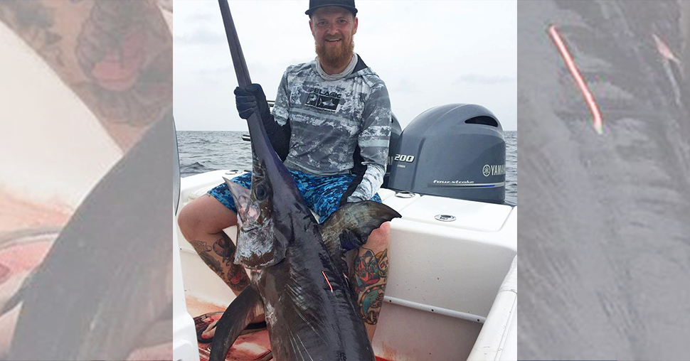 Angler Recaptures Same Swordfish He Tagged Three Years (970x508), Png Download