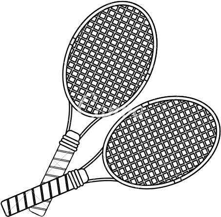 Drawing Sport Tennis - Tennis Racquet Png Drawing (550x550), Png Download