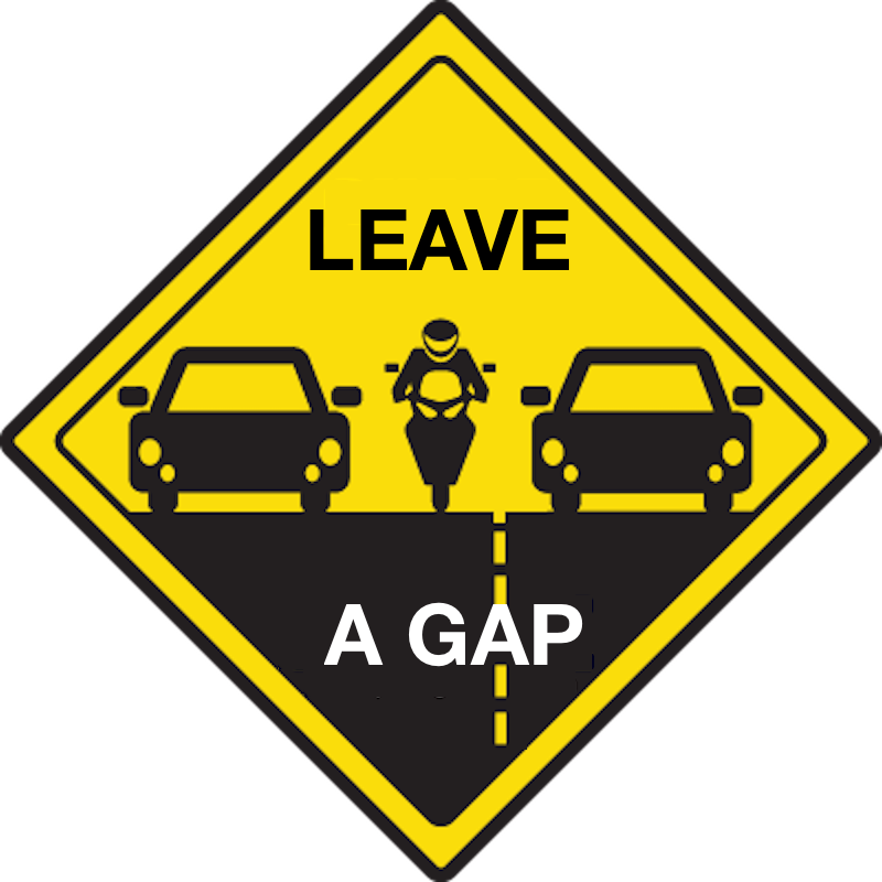Leave A Gap Lane Filtering Rules Signs Tasmania Lowest - Share The Road Motorcycle Sign (800x800), Png Download