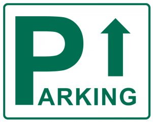 Arrow Up Parking Lot - Parking Arrow Sign (580x300), Png Download