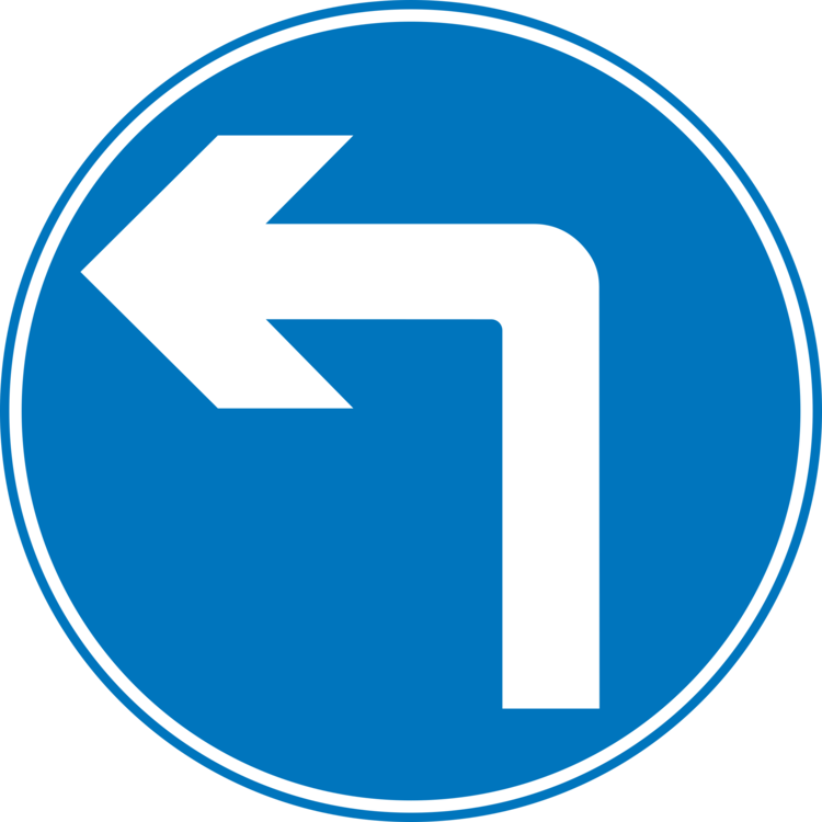 The Highway Code Road Signs In Singapore Traffic Sign - Road Signs Turn Left (750x750), Png Download