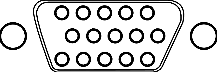 Vga Connector With 15 Poles / Pins Png Images 600 X (600x201), Png Download