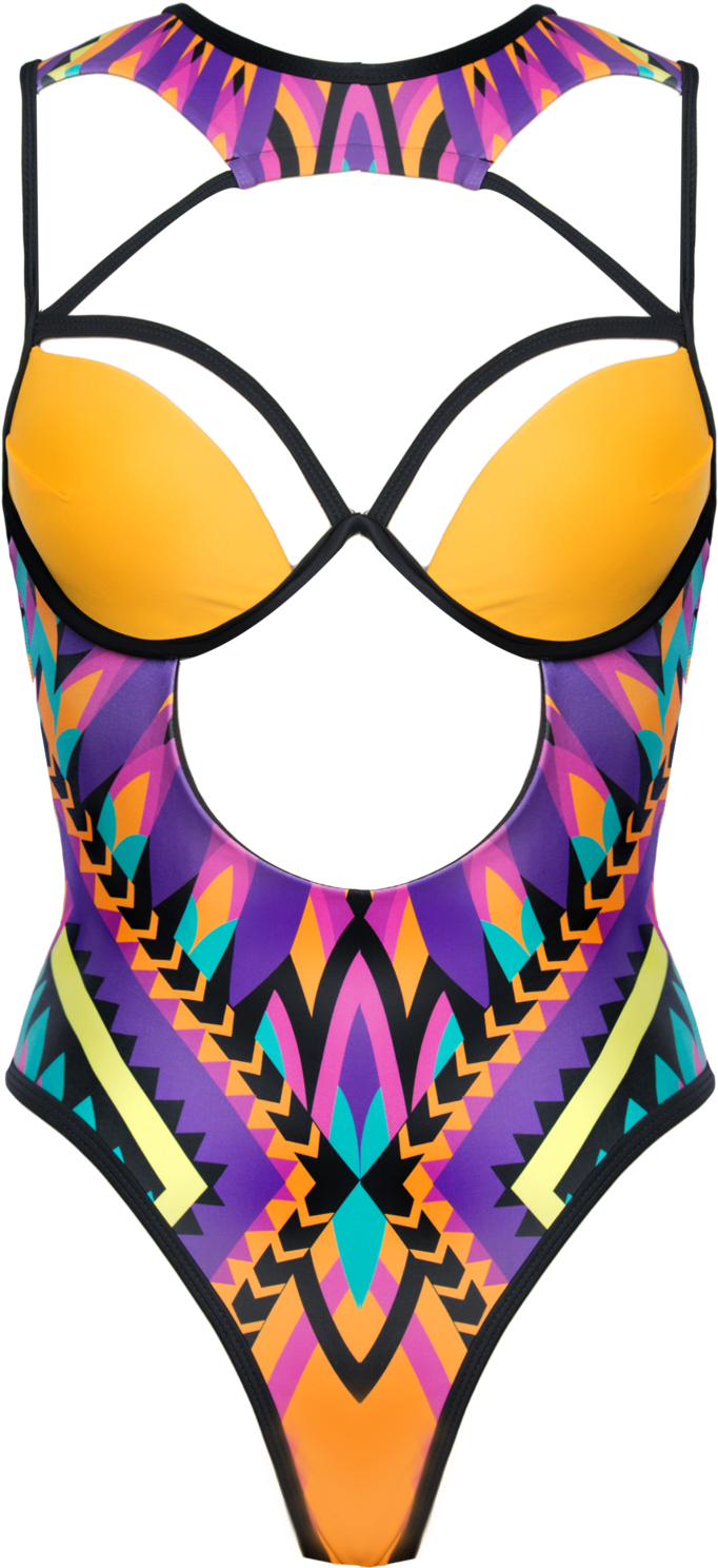 One-piece Swimsuit (400x599), Png Download