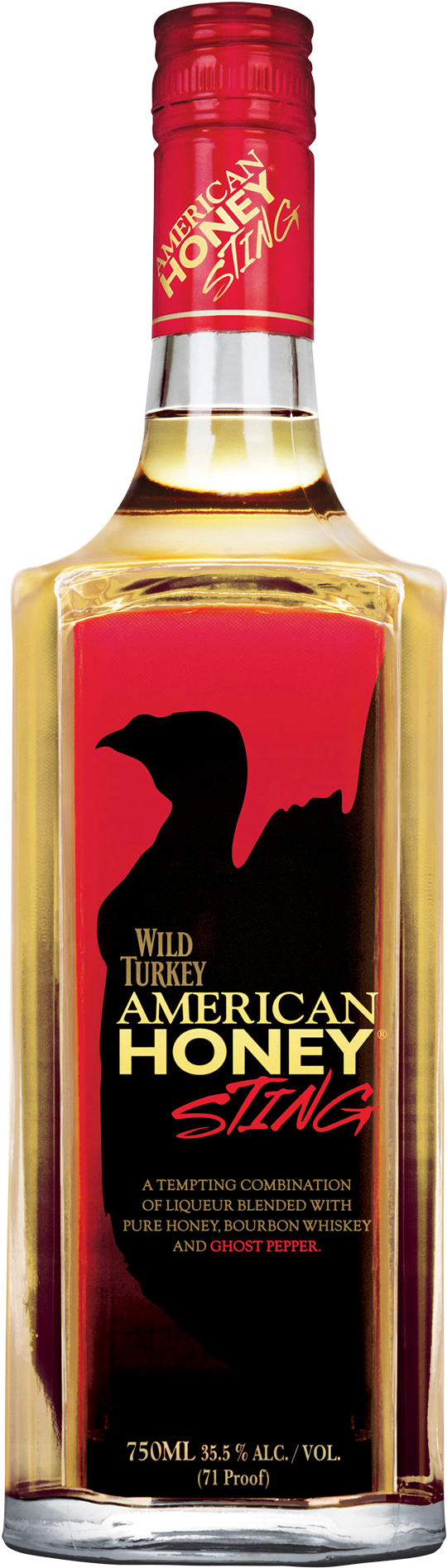 Wild Turkey American Honey Sting Liqueur Dan Murphys - Wild Turkey American Honey (1600x2000), Png Download