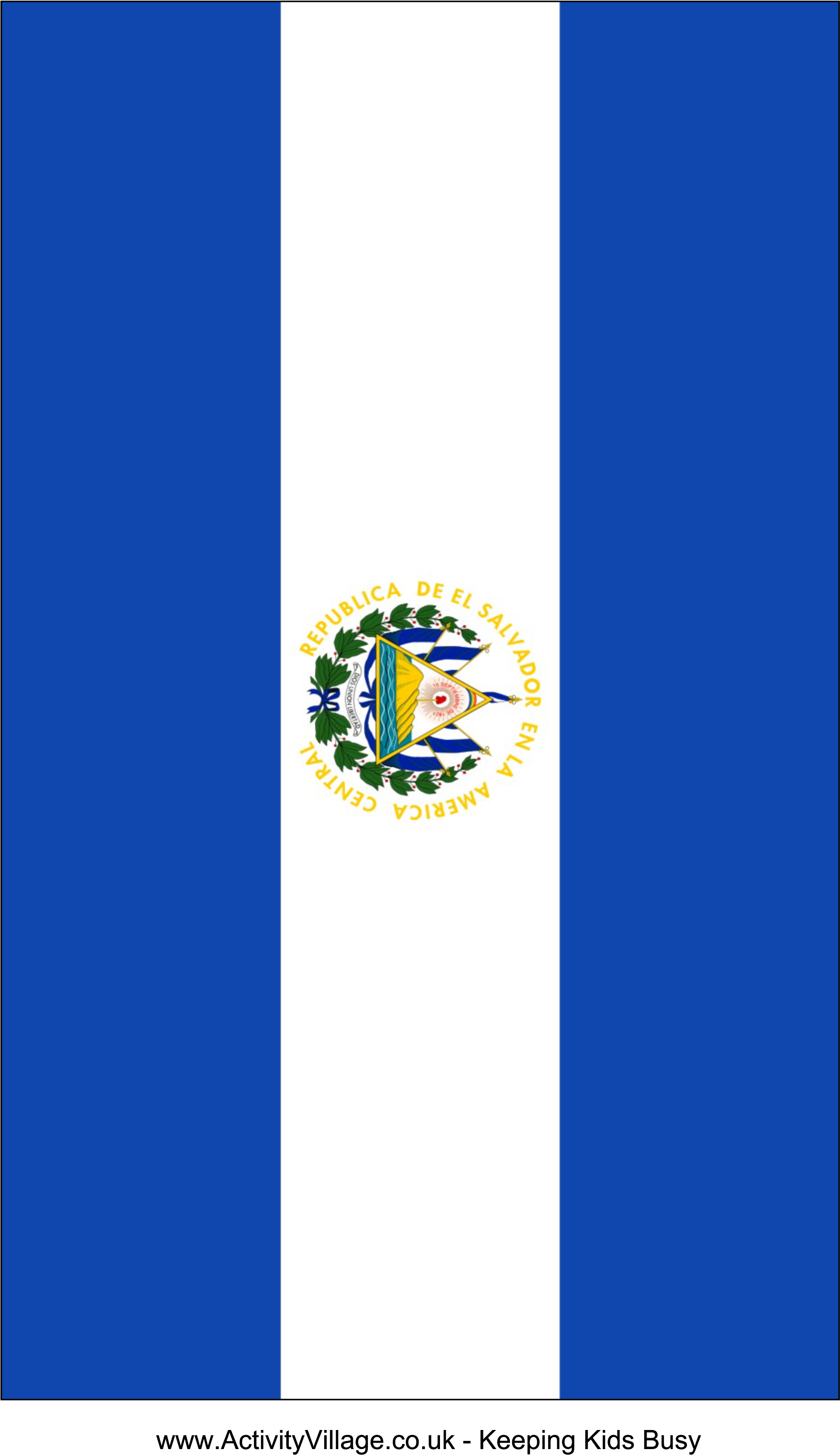 El Salvador Flag Main Image - Salvador Flag (2480x3508), Png Download