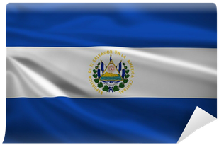 El Salvador Flag Blowing In The Wind Wall Mural • Pixers® - El Salvador (400x400), Png Download