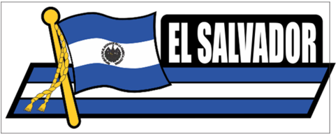 El Salvador Flag Car Sidekick Decal - Decal (480x480), Png Download