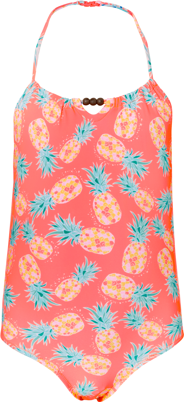 Tap To Expand - Sunuva Girls Neon Pineapple Swimsuit-3-4 Yrs (1402x1500), Png Download