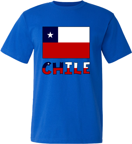 Chile Flag And Name In Colors American Made T-shirt - Chile Flag And Word Charm Bracelets, Adult Unisex, (480x480), Png Download
