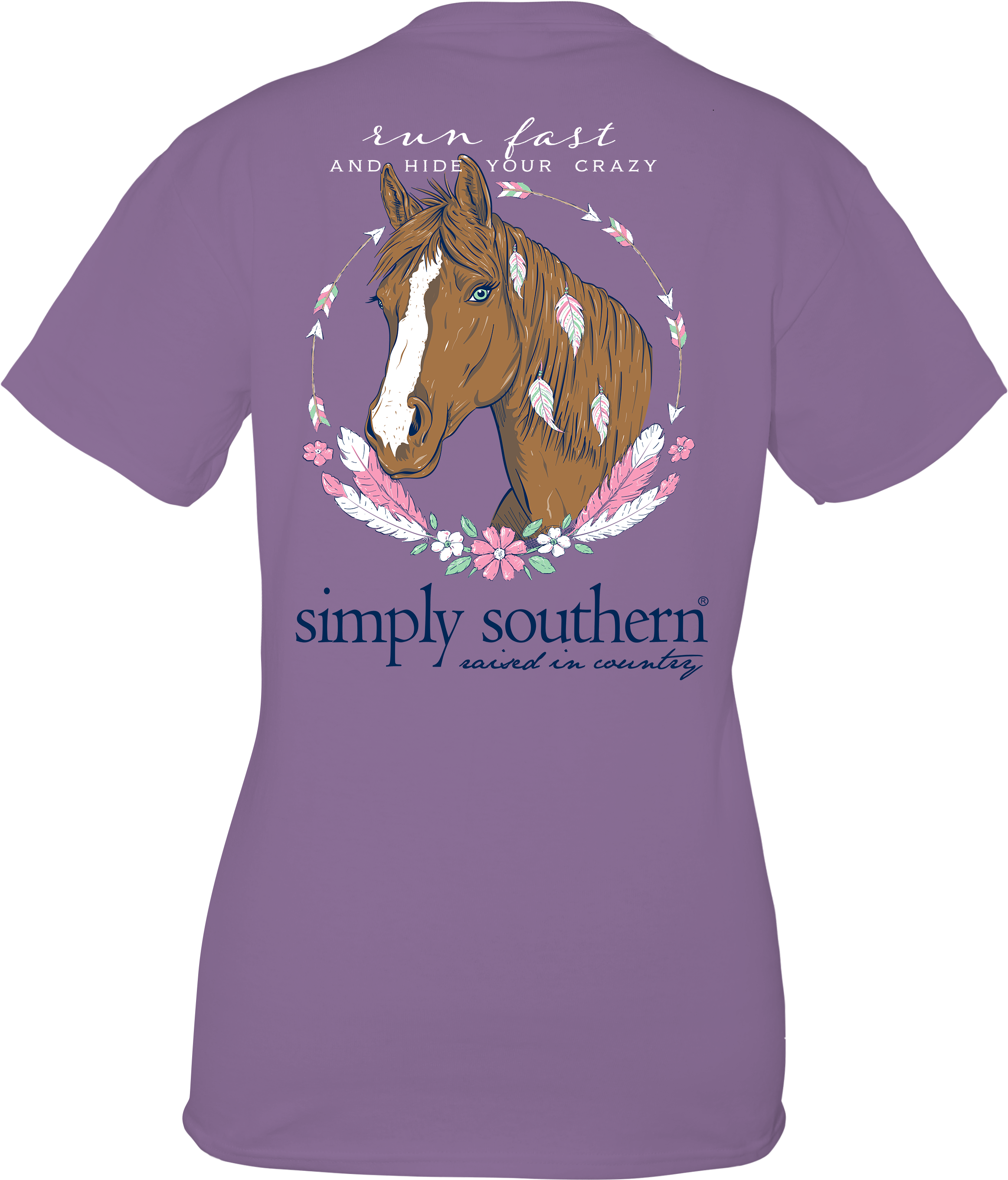 Horse-amethyst - Simply Southern Preppy Shirts (2423x2820), Png Download
