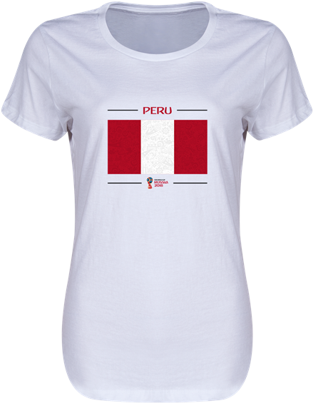 Peru 2018 Fifa World Cup Russia™ Flag Womens T-shirt - World Cup 2018 Design For Shirt (600x600), Png Download