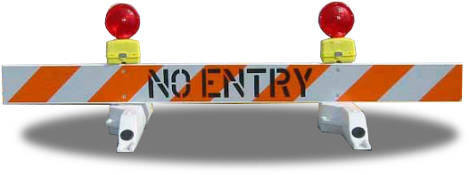Picture Of 8ft Taxiway "no-entry" Safety - Barricade Safety (672x288), Png Download