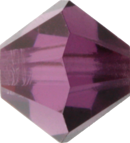 Amethyst Satin Crystal Bead - Bead (445x487), Png Download
