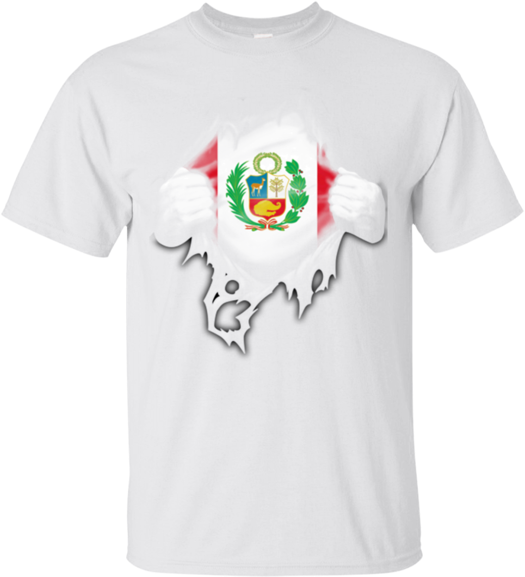 Peru Flag Shirts Hoodies Sweatshirts - Flag Of Peru Shower Curtain (1155x1155), Png Download