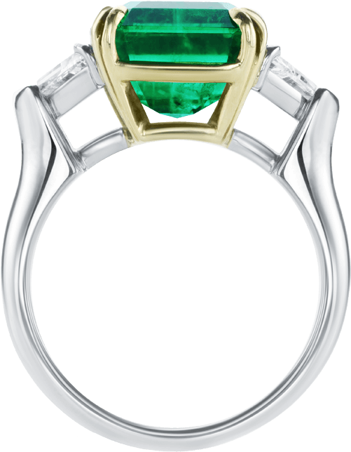 Classic Winston ™ Emerald Cut Emerald Ring (1200x800), Png Download